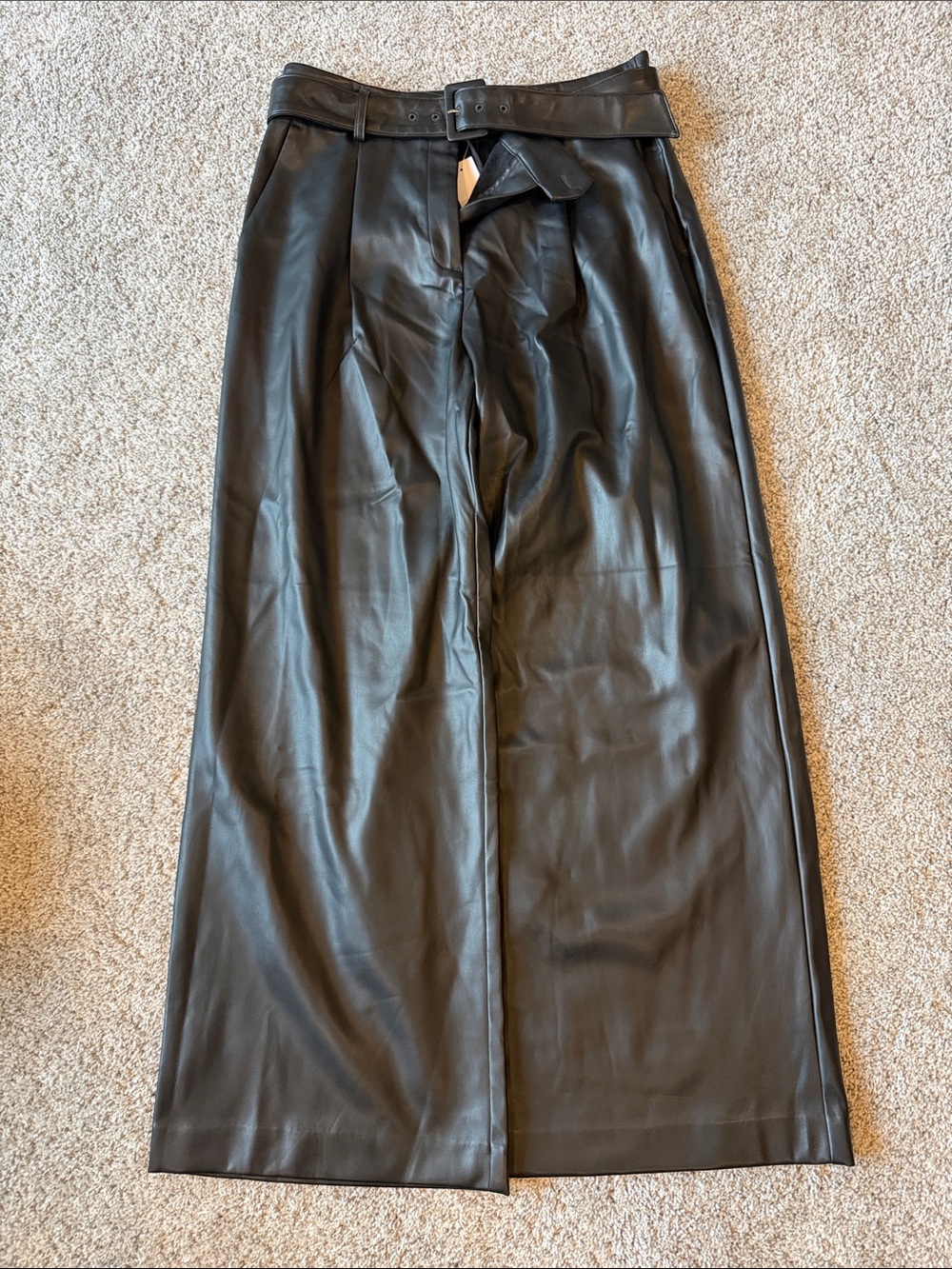 Loft Wide Leg Faux Leather Pant
